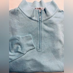 Peter Millar Comfort Half Zip Sweater Light Blue SZ M NEW